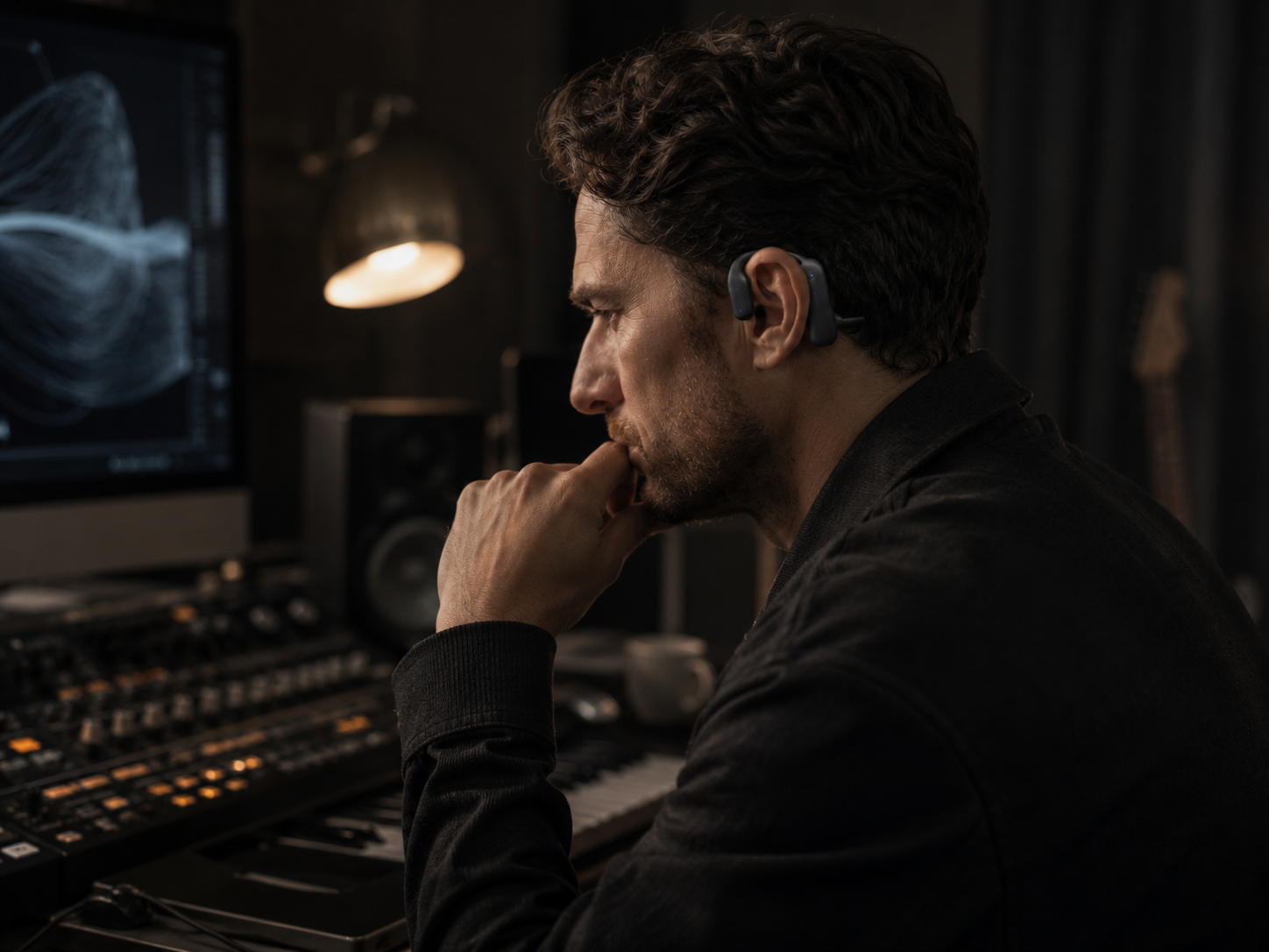 Creative studio concept scene with a Vanta One wearable